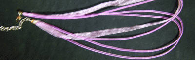 Lilac 3 + 1 Cord with Lobster,33cm length - Sold Individually.
