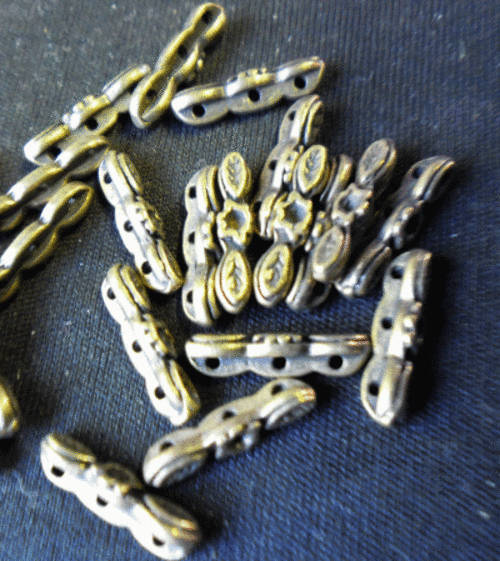 Bronze 3 Hole Slider, 14mm x 3mm - Sold individually.
