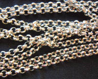 Nickle Round Link Chain, 6mm - Per 1m Length.