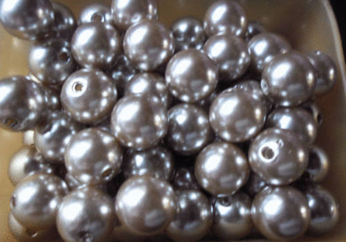 Acrylic Cappuccino Pearls, 8mm - Pack of 50.