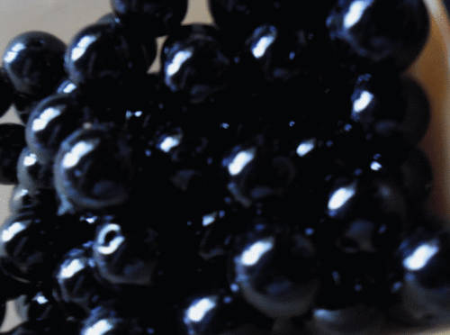 Acrylic Black Pearls, 8mm - Pack of 50.