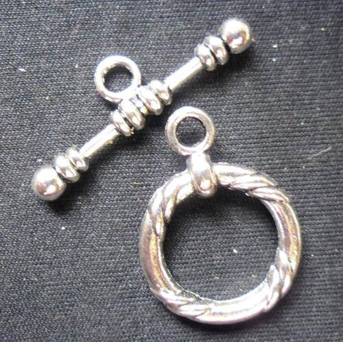 Nickle Toggle Clasp, 29mm x 22mm - Sold Individually.