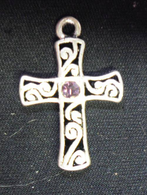 Nickle Cross Pendant, 27mm x 18mm - Sold Individually.
