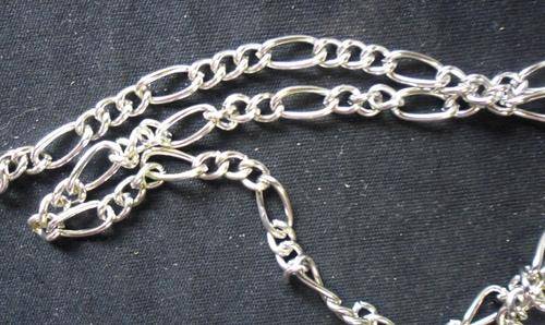 Nickle Chain Varigated Link, 5mm and 10mm x 5mm - Per Meter.