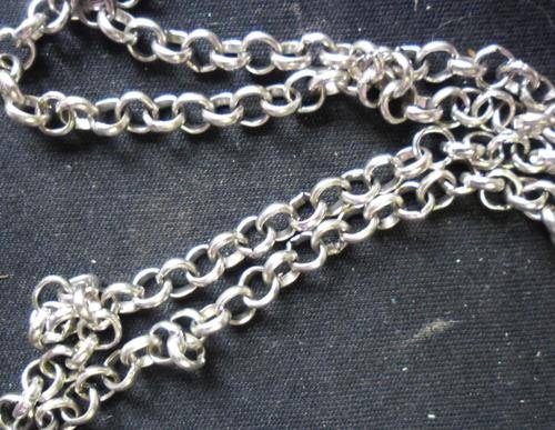 Nickle Chain Round Link, 5mm - Per Meter.