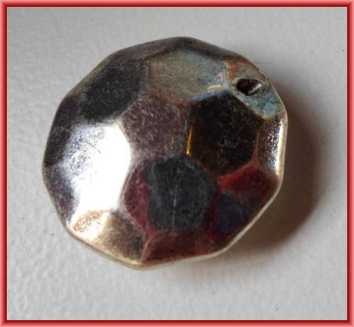 Metalized Disc Beads, 22mm - Pack of 10.