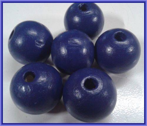 Dark Blue Wood Rounds, 25mm - Pack of 5.