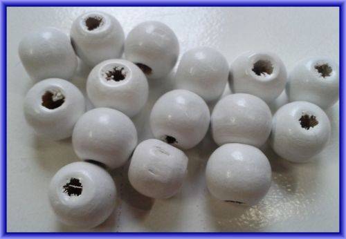 White Wood Rounds, 12mm - Pack of 20.