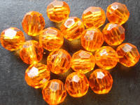 Special Listing For Frik - 500 Orange Acrylic Facet Rounds, 8mm.