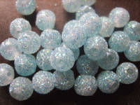 Blue Acrylic Glitterballs,8mm - Sold Individually.