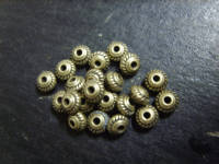 Bronze Spacers, Round, 4mm - Pack of 20.