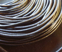 Black Leather Cord, 2mm - Per meter.