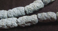 Aqua Dyed Sponge Beads, 20mm x 10mm - Sold Individually