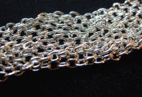 SPECIAL : Silver - Tone Metal Chain, 3mm Link - Sold Per Meter.