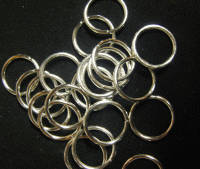 Silver Tone Jump Rings, 1.5mm x 12mm - Pack of 50!