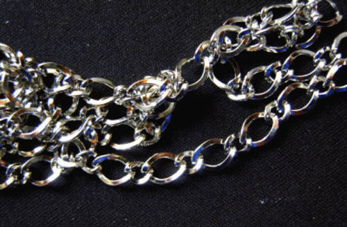 Nickle Chain, 8mm x 6mm Link - Sold per meter.