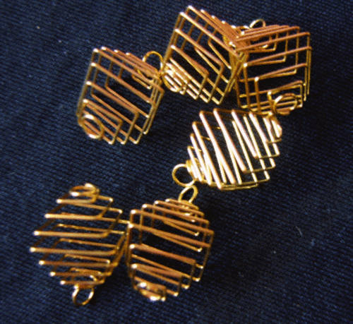 Gold Tone Bead Cage, 10mm x 12mm - Pack of 10.