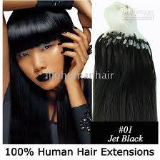 PITCH BLACK **MICRO RING - 100 PIECES HUMAN HAIR FOR BONDING