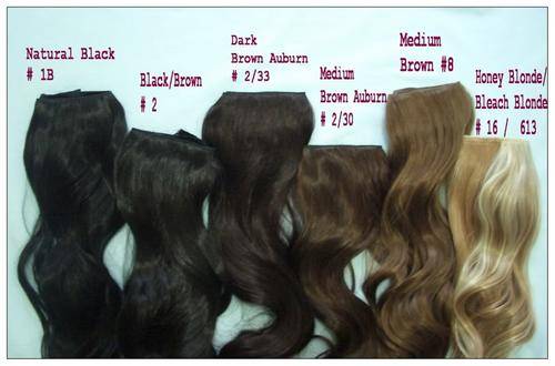 **WAVY*** ONE FULL HEAD ONE PIECE HAIR EXTENSION* ANY COLOUR