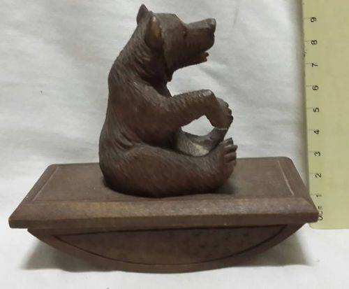 Beautiful wooden brown bear blotter!