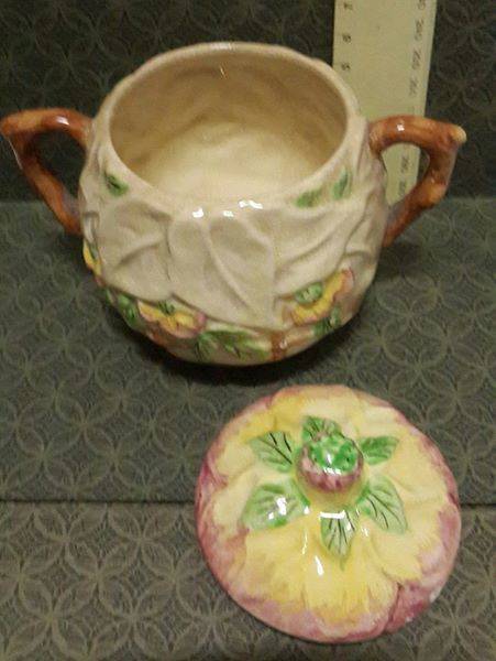 `Beech` Brentleigh Ware Staffordshire England pot with lid and handles pottery