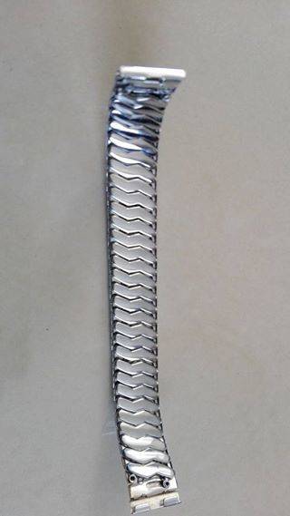 Stretch watch strap - silver stretch 15mm