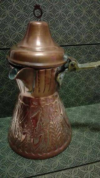 Copper Turkish coffee set - see pics