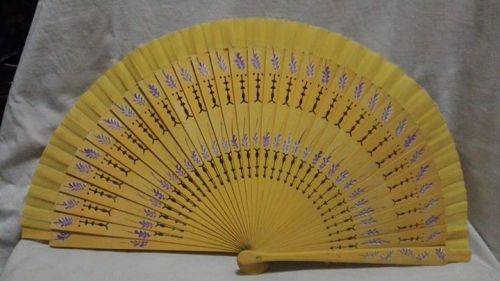 Painted Wooden hand fan