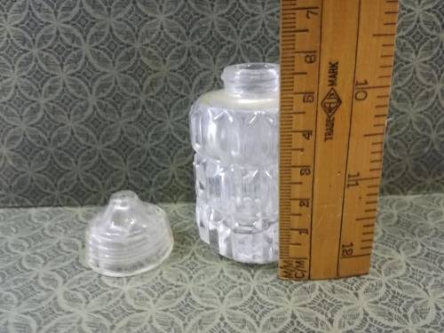 Cut glass salt pot - all glass-top as well