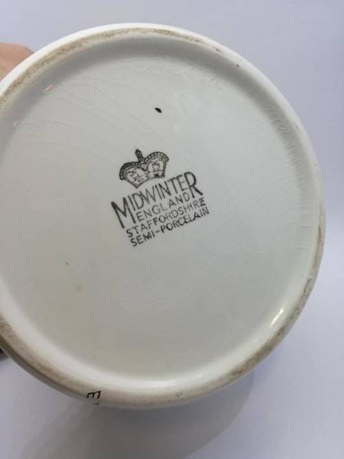 Midwinter Staffordshire semi porcelain cannister