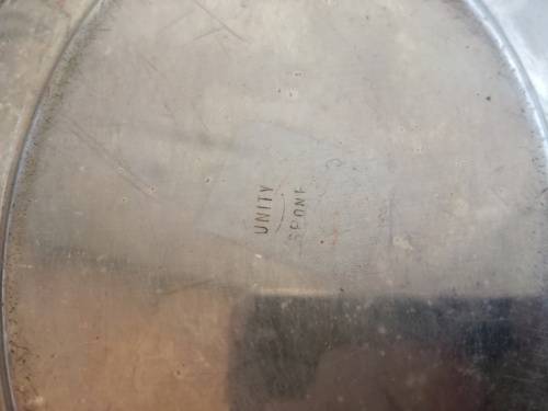 Vintage SILVER PLATED UNITY on copper  oval platter