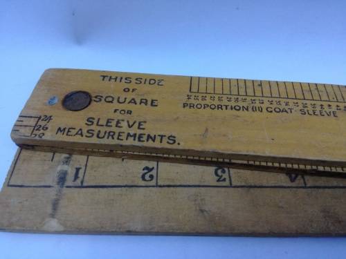 Vintage McCabe Faultless System of Cutting Dressmaking / Tailoring Wooden Ruler