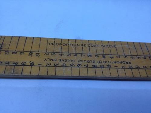 Vintage McCabe Faultless System of Cutting Dressmaking / Tailoring Wooden Ruler
