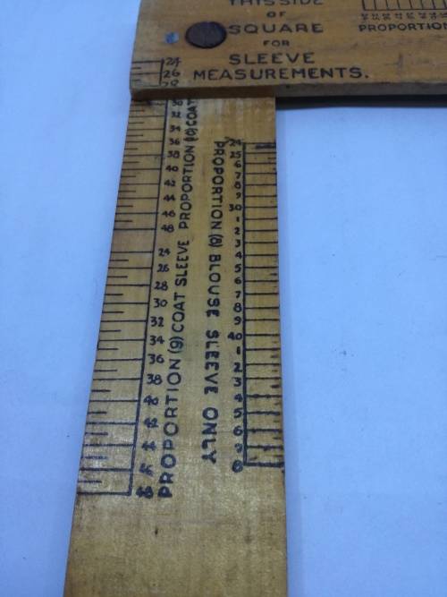 Vintage McCabe Faultless System of Cutting Dressmaking / Tailoring Wooden Ruler