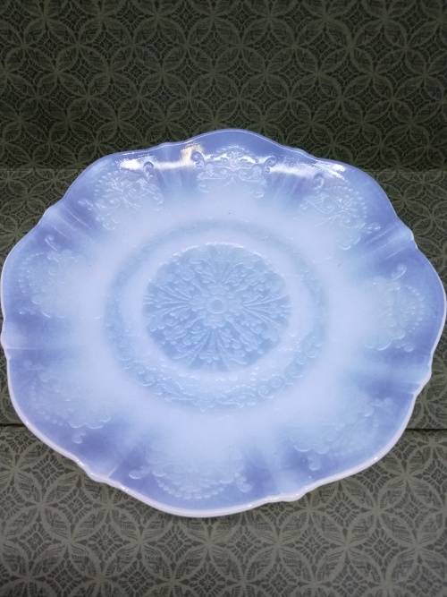 Stunning pressed milk glass cup and saucer!