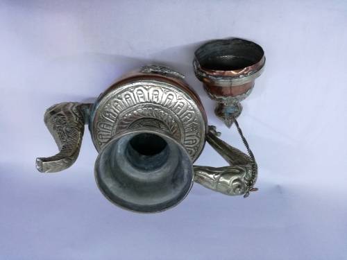 ORNATE Copper/Brass DRAGON TEAPOT Persian Repousse DALLAH coffee/Tea Pot