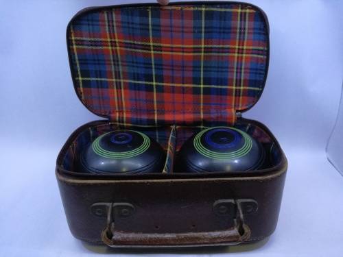 Bowling balls in carry case