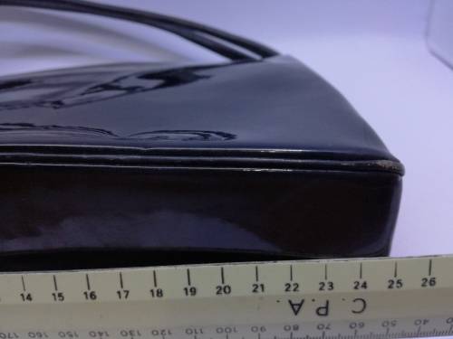 Vintage 1950s Black Patent Leather Waldybag Handbag