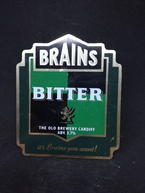 Brains Bitter tap sign