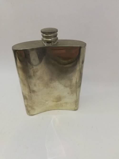 Edwin Blyde Pewter Hip flask Hand made in Sheffield Factory