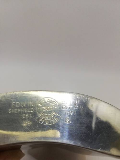 Edwin Blyde Pewter Hip flask Hand made in Sheffield Factory