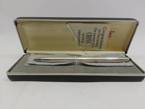 Vintage Sterling silver Cross pen in box - made in Ireland