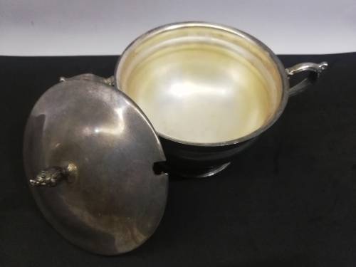 Silver plated sugar pot