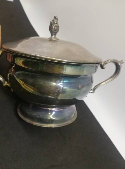 Silver plated sugar pot