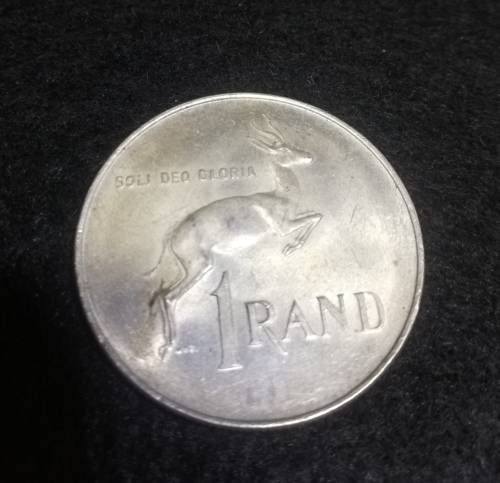 Suid Afrika 1966 Afrikaans R1 coin Silver