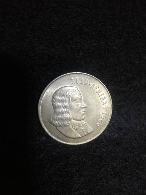 Suid Afrika 1966 Afrikaans R1 coin Silver