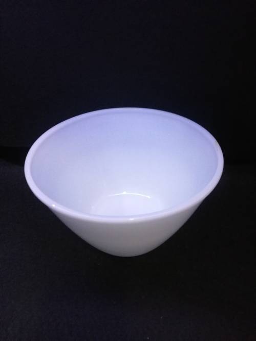 Milk glass mixing bowl