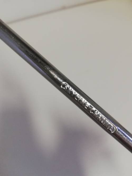 Vintage Skyline chrome fork with yellow handle