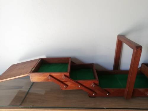 Wooden 3 tier fold out box