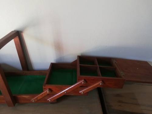 Wooden 3 tier fold out box